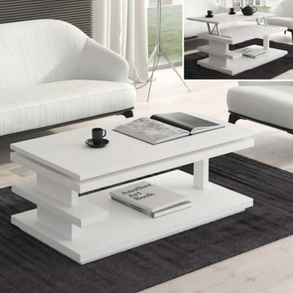 Mesa de centro elevable rectangular
