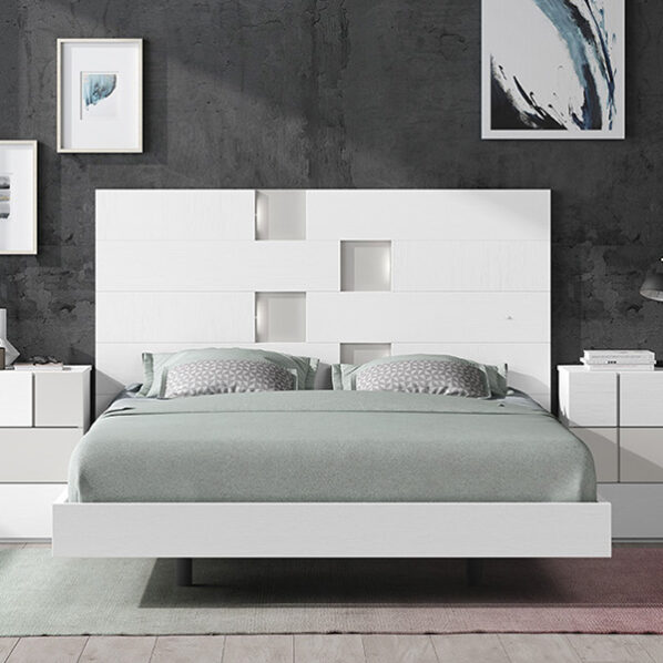 Dormitorio de matrimonio diseño geométrico