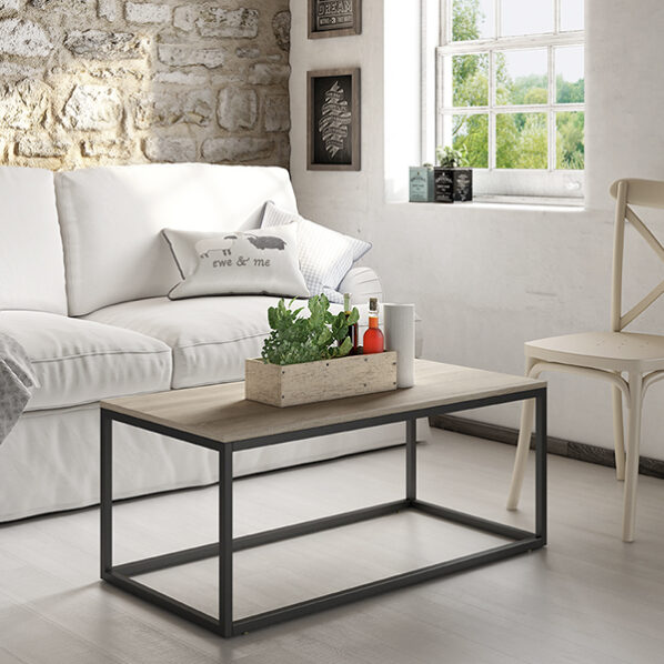 Mesa de centro rectangular metálica Pacífico