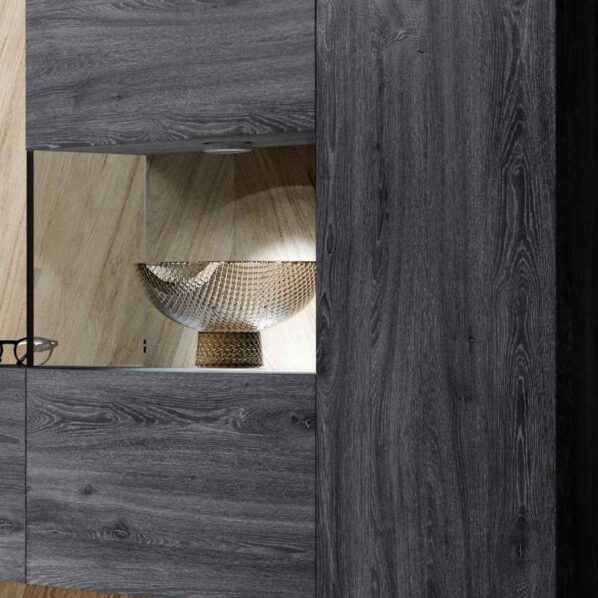 MUEBLE DE SALÓN SUSPENDIDO CON VITRINAS
