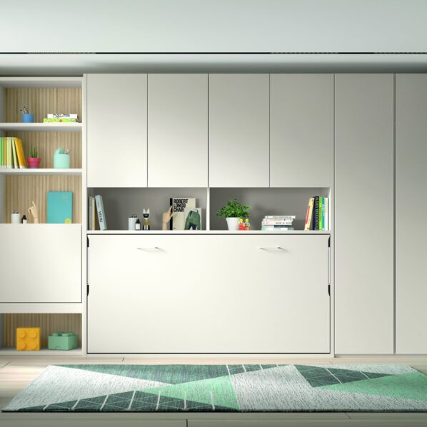 Mueble Cama Abatible Horizontal con Armarios
